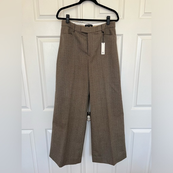 NWT Wide Leg Italian Wool Dress Pants - Picture 4 of 6